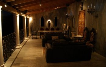 Covered Terrace at night